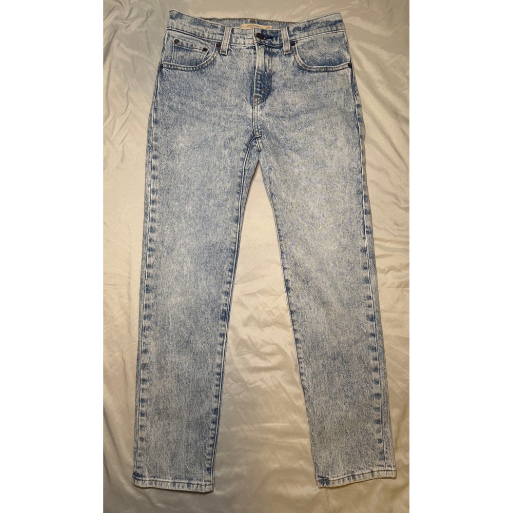 Levi's Middy Straight Jeans Womens 25 Light Acid Wash Y2K Streetwear Denim